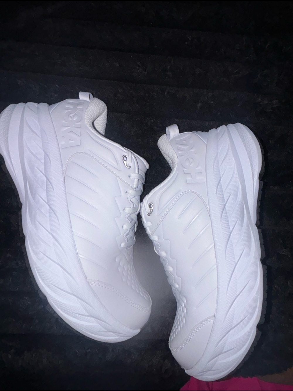 Size 10 Women’s Hoka One One Bondi Sr White Athletic Sneakers